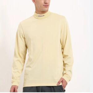 < Adidas Pastel Yellow Turtleneck With Purple Logo >